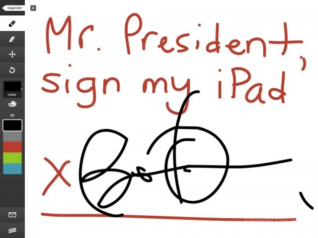 Obama Signing iPad