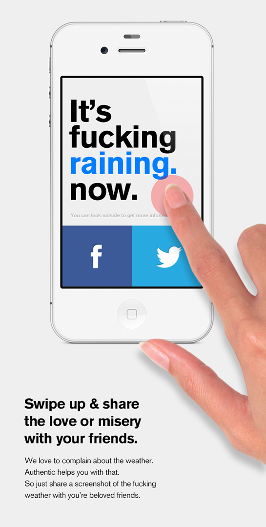 A Brutally-Honest And In-Your-Face Weather App - DesignTAXI.com