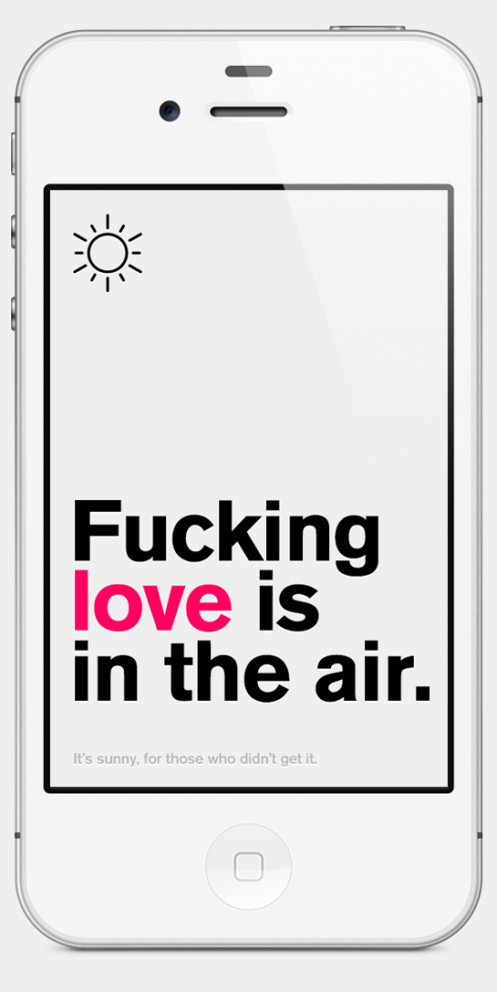 A Brutally-Honest And In-Your-Face Weather App - DesignTAXI.com
