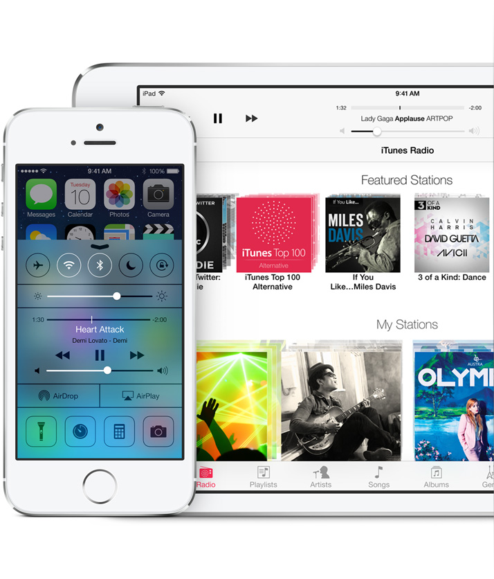 iOS 7 iPhone 5S iPad mini
