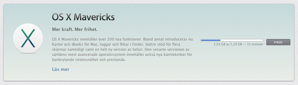 Mac App Store - OS X Mavericks