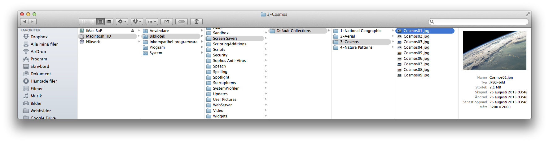 OS X Mavericks dolda skrivbordsbilder