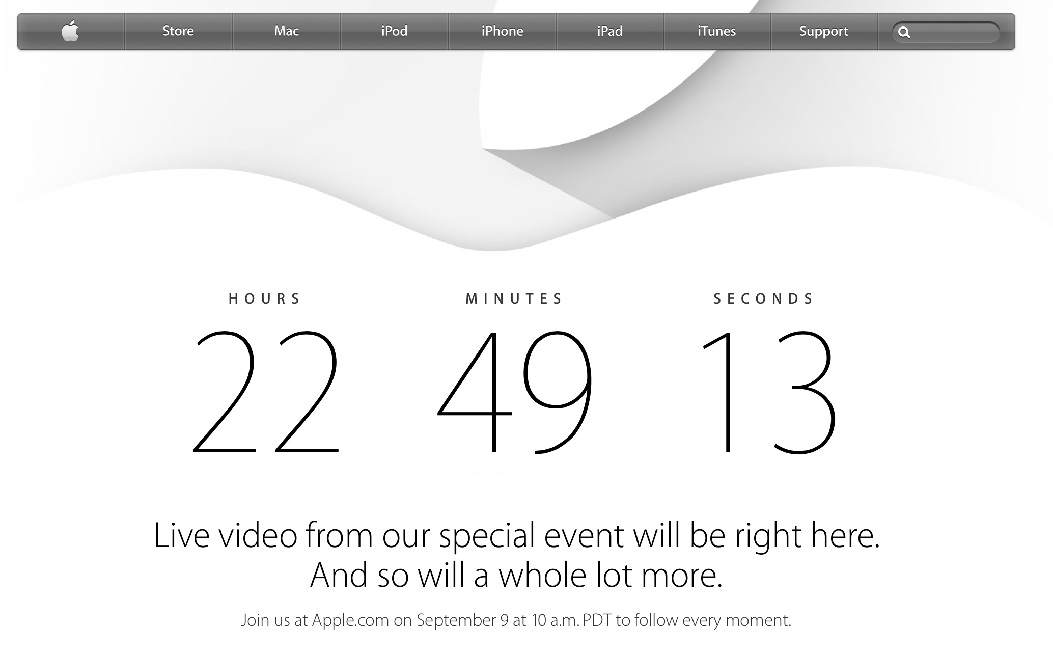 Apple live countdown