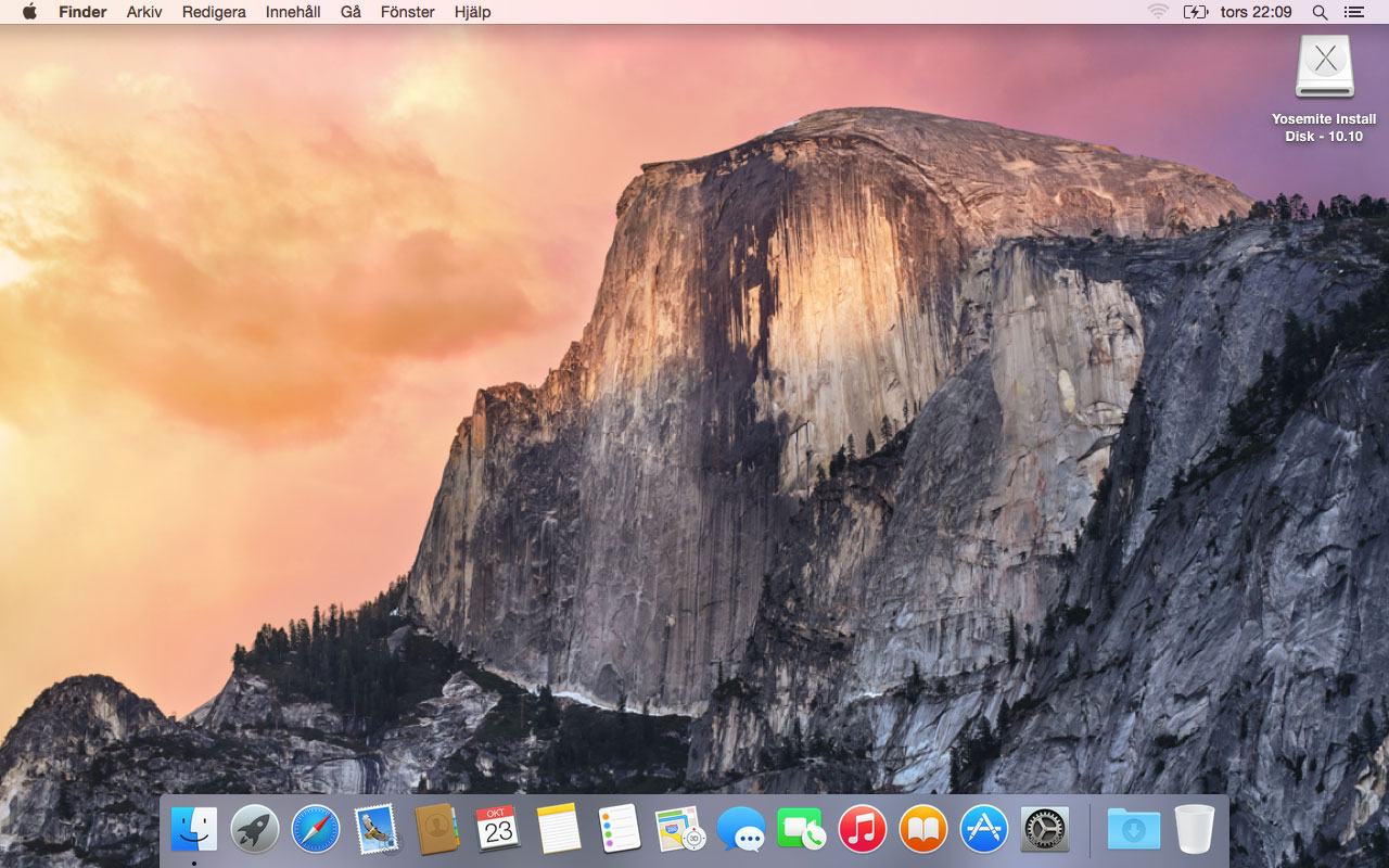 OS X Yosemite ny installation