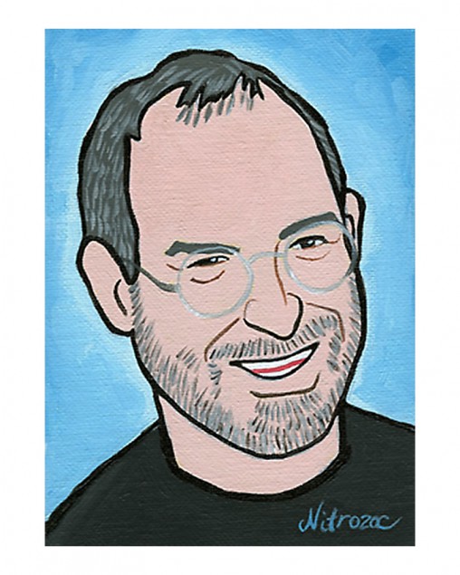 Steve Jobs painted by Nitrozac
