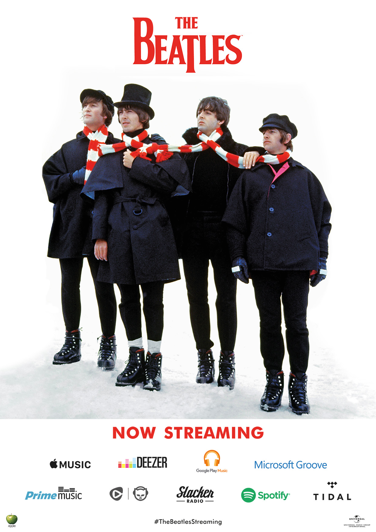 The Beatles now streaming
