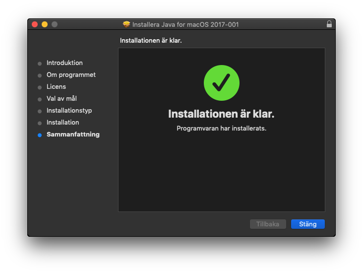 Java for macOS installation