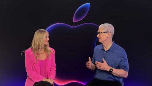 iJustine with Tim Cook